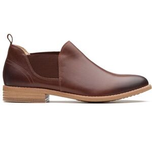Clarks Women’s Brown Leather Slip-On Shoes